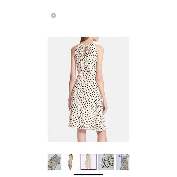 KATE SPADE Viscose POLKA DOT Print Take a Walk on the Wild Side HALTER Dress Siz - Picture 4 of 8
